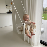 Toddler swing - oak - leather