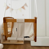 Toddler swing - oak - leather