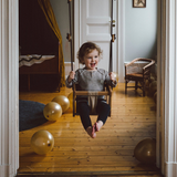 Toddler swing - oak - leather