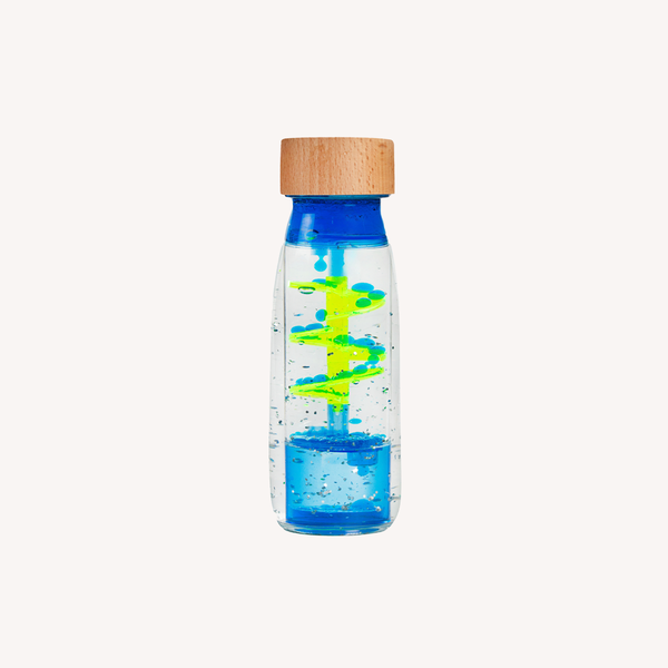 Sensorische fles - spiraal - blauw