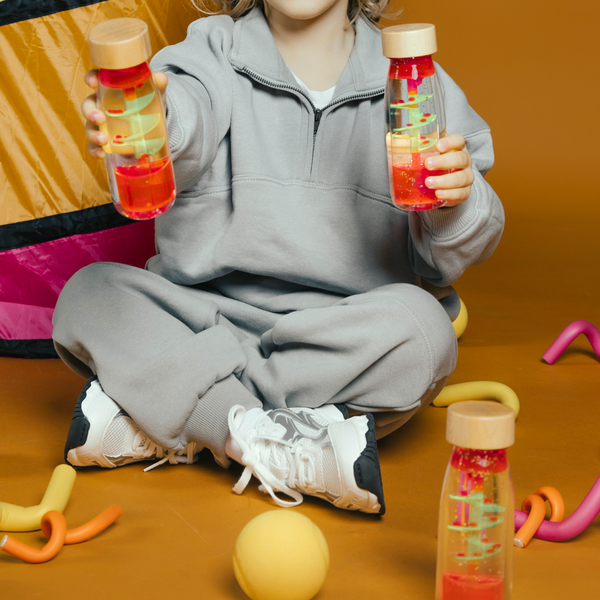 Sensorische fles - spiraal - roze
