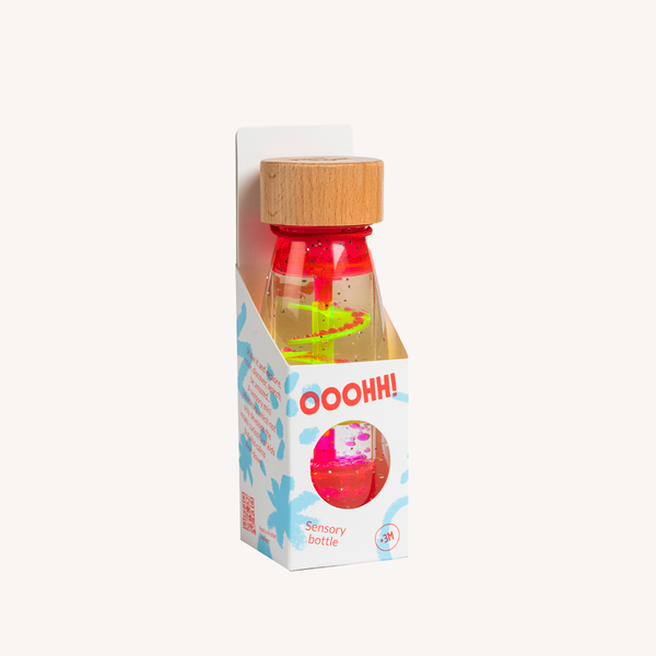 Sensorische fles - spiraal - roze