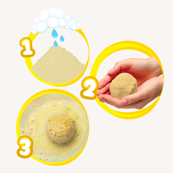 DIY kit bad bruisballen maken - geel