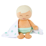 Pre-order | Knuffelbadpop met accessoire - jongen blond haar