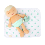 Pre-order | Knuffelbadpop met accessoire - jongen blond haar