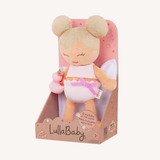 Knuffelbadpop met accessoire | Meisje blond haar