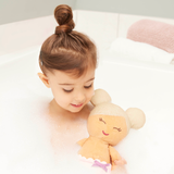Knuffelbadpop met accessoire | Meisje blond haar