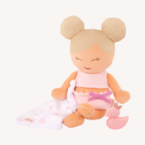 Knuffelbadpop met accessoire | Meisje blond haar