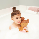 Pre-order | Knuffelbadpop met accessoire | Meisje bruin haar