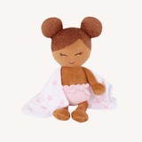 Pre-order | Knuffelbadpop met accessoire | Meisje bruin haar