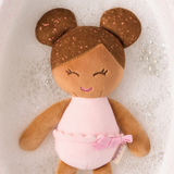 Pre-order | Knuffelbadpop klein - Meisje bruin haar
