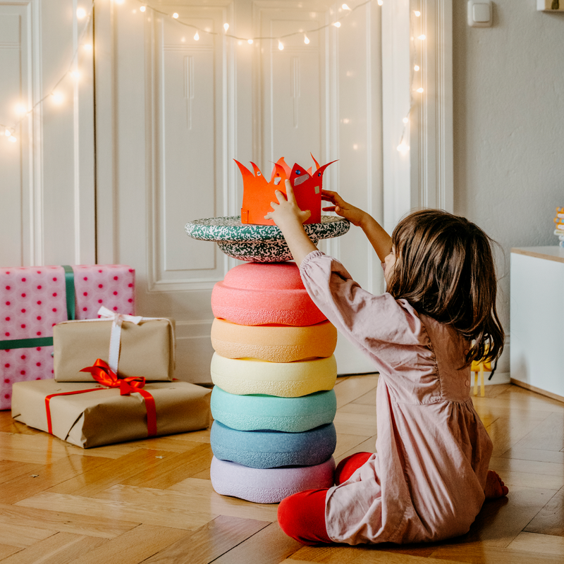 Christmas Special | Rainbow Set Pastel Blush - 6 + 1 gratis balansbord