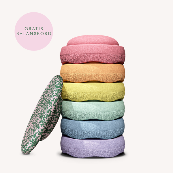 Christmas Special | Rainbow Set Pastel Blush - 6 + 1 gratis balansbord