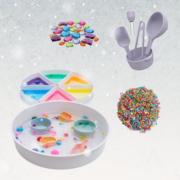 Kerstbundel - sensorische speelbak