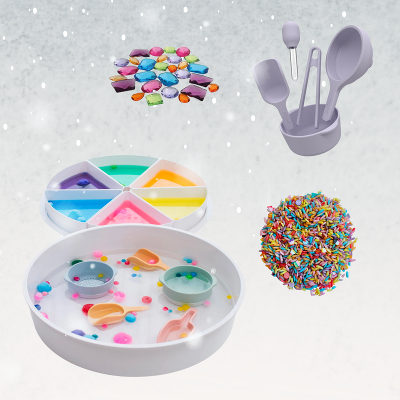 Kerstbundel - sensorische speelbak