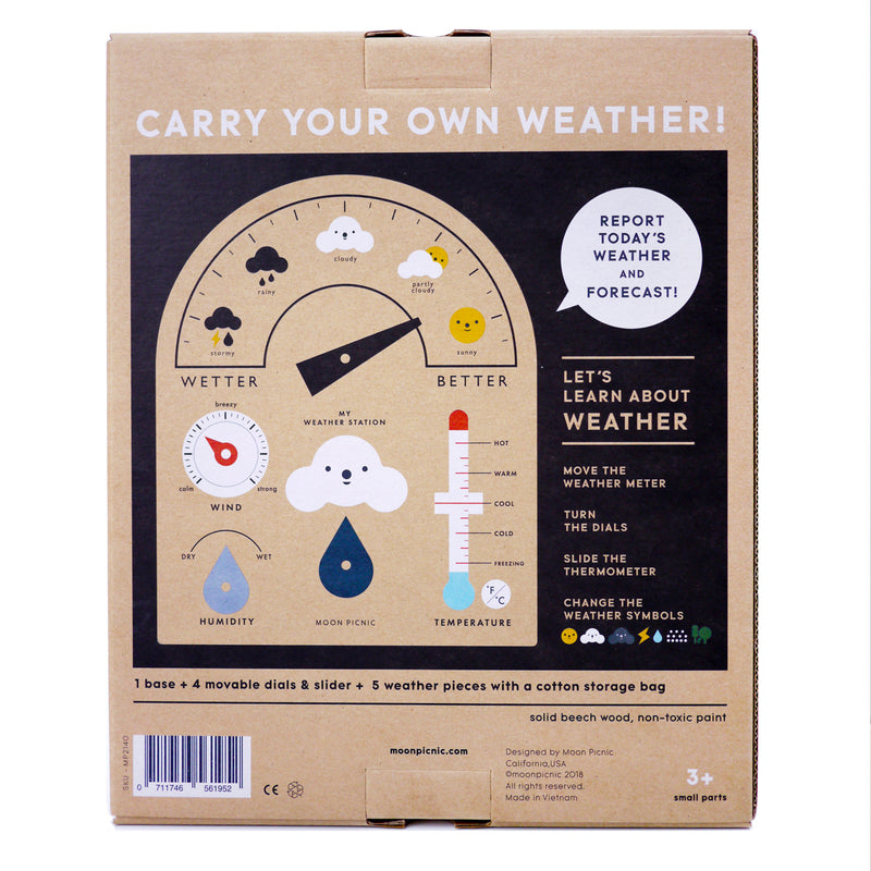 Wooden weather station