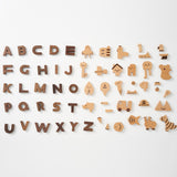 Alphabet wooden block set