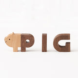 Alphabet wooden block set