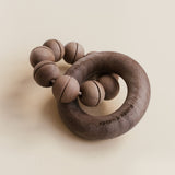 Teether - rattle walnut natural