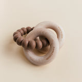 Teether - rattle beech wood mocha