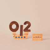 Numbers wooden block set