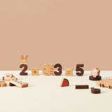 Numbers wooden block set