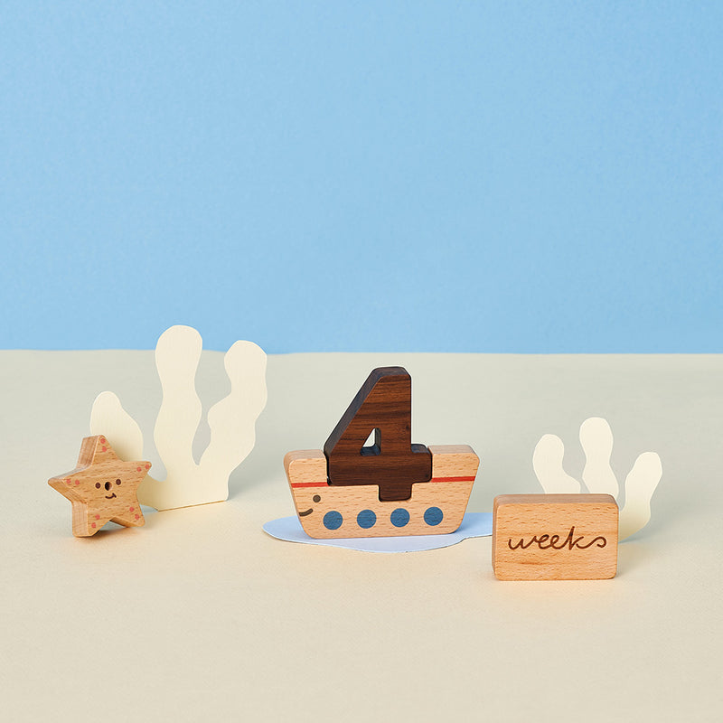 Numbers wooden block set